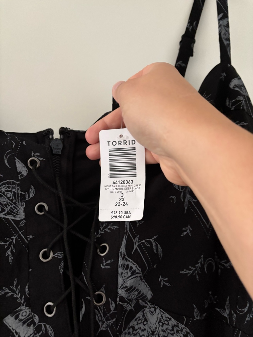 NWT Torrid Nightfall Corset Sweetheart Neckline Mini Dress 3X Whimsigoth - Picture 8 of 15